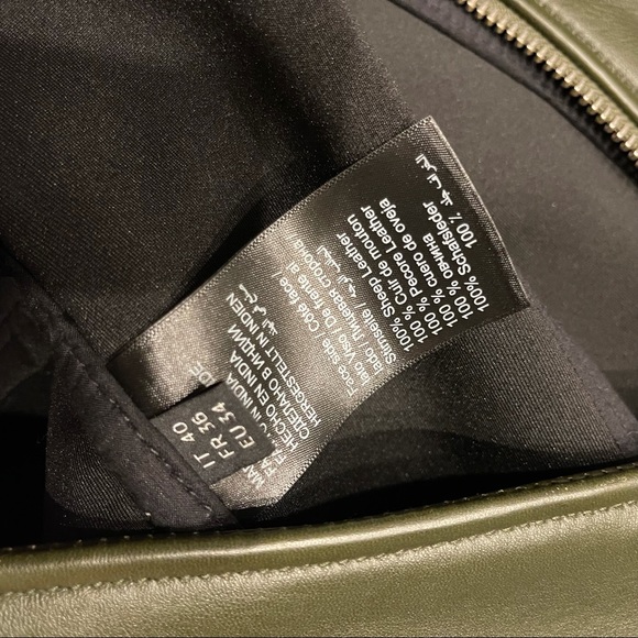 LIKE NEW. KARL LAGERFELD LEATHER BIKER JACKET - Picture 11 of 11